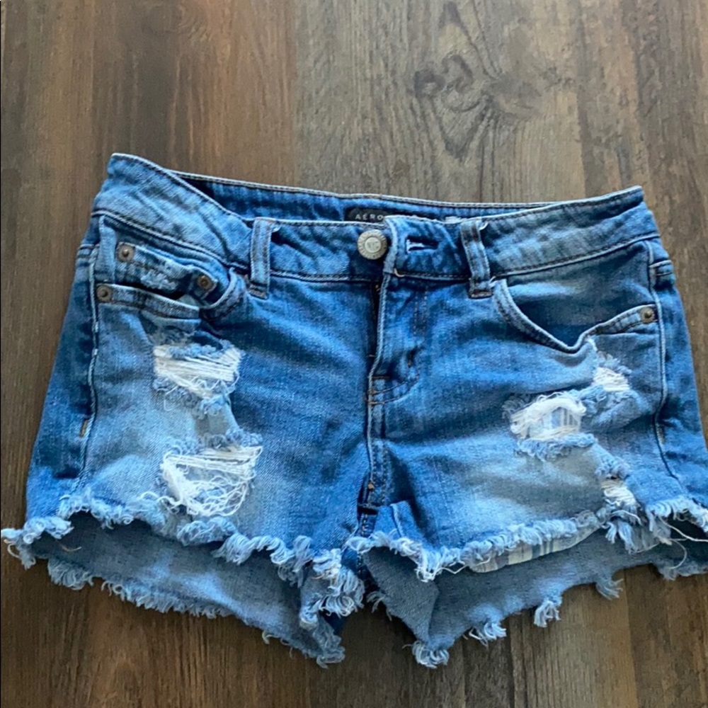 ripped jean shorts